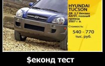 Hyundai Tucson в рубрике Секонд Тест от «Главной дороги»