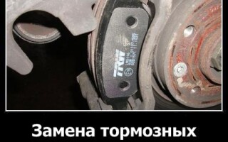 Определение износа тормозных колодок и их замена