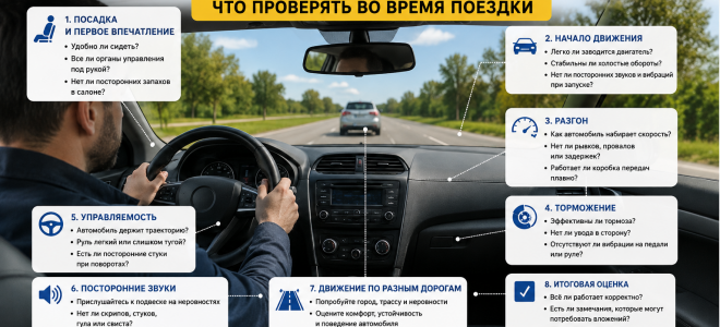 Как провести тест-драйв подержанного автомобиля: что проверять во время поездки