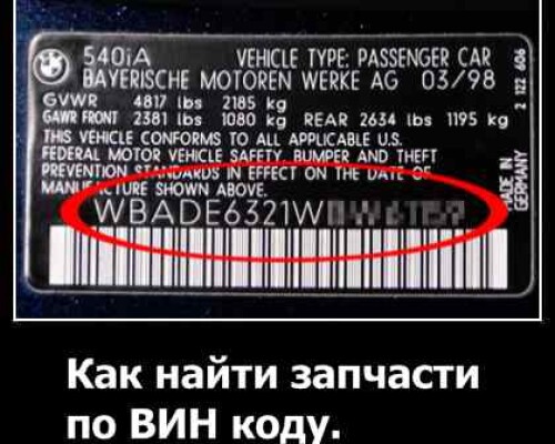 Как найти запчасти по ВИН-коду?
