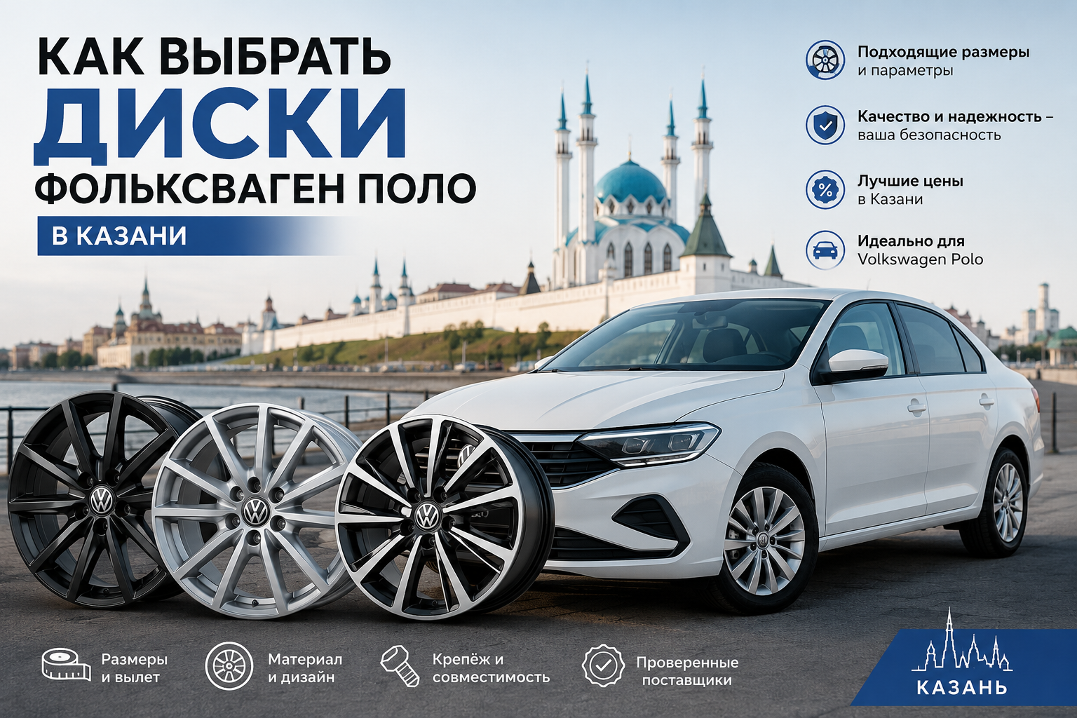 Как выбрать диски Фольксваген Поло в Казани