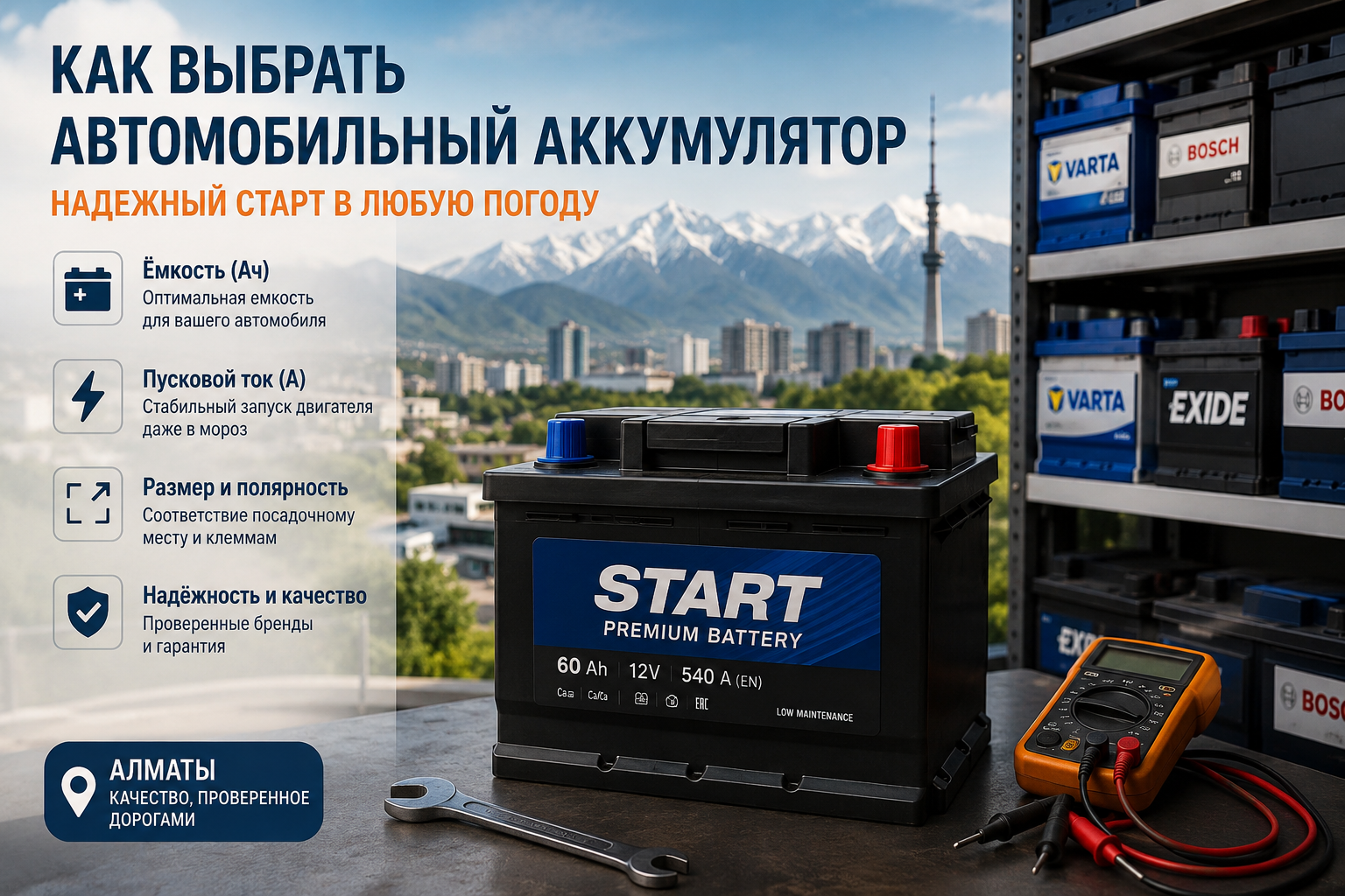Как выбрать автомобильный аккумулятор: практическое руководство для водителей Алматы
